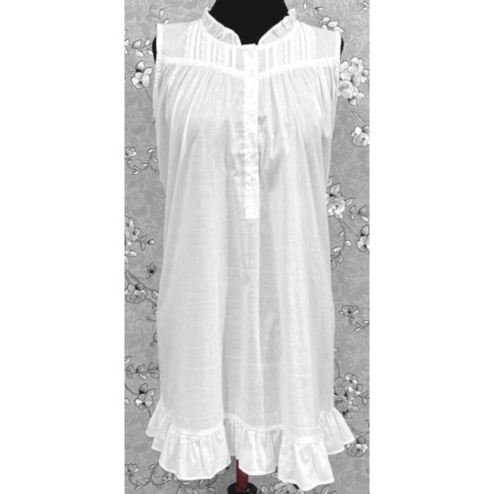 Victorian 100% Cotton Sleeveless Nightgown by SoieRose SR1166
